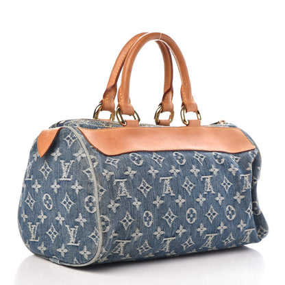 Louis Vuitton Monogram Denim Neo Speedy Blue 3 of 11