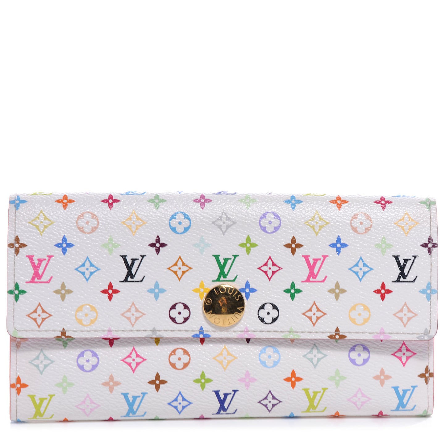 Monogram Multicolor Sarah Wallet White
