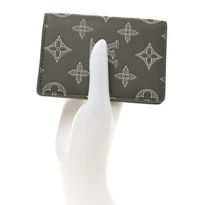 Louis Vuitton Calfskin Monogram Shadow Pocket Organizer Olive Green 2 of 6