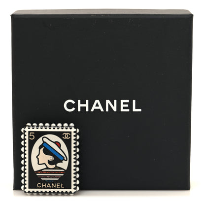 Chanel Resin Glitter CC Sailor Brooch Black Multicolor 4 of 4