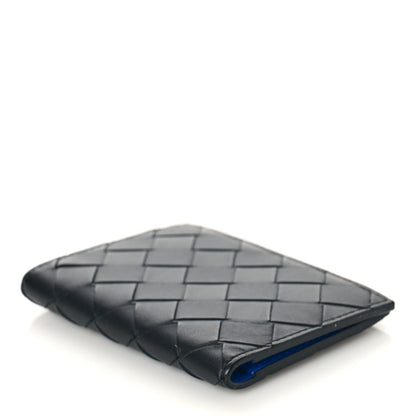 Bottega Veneta Nappa Maxi Intrecciato Bi-Fold Card Holder Black Electrique 4 of 9