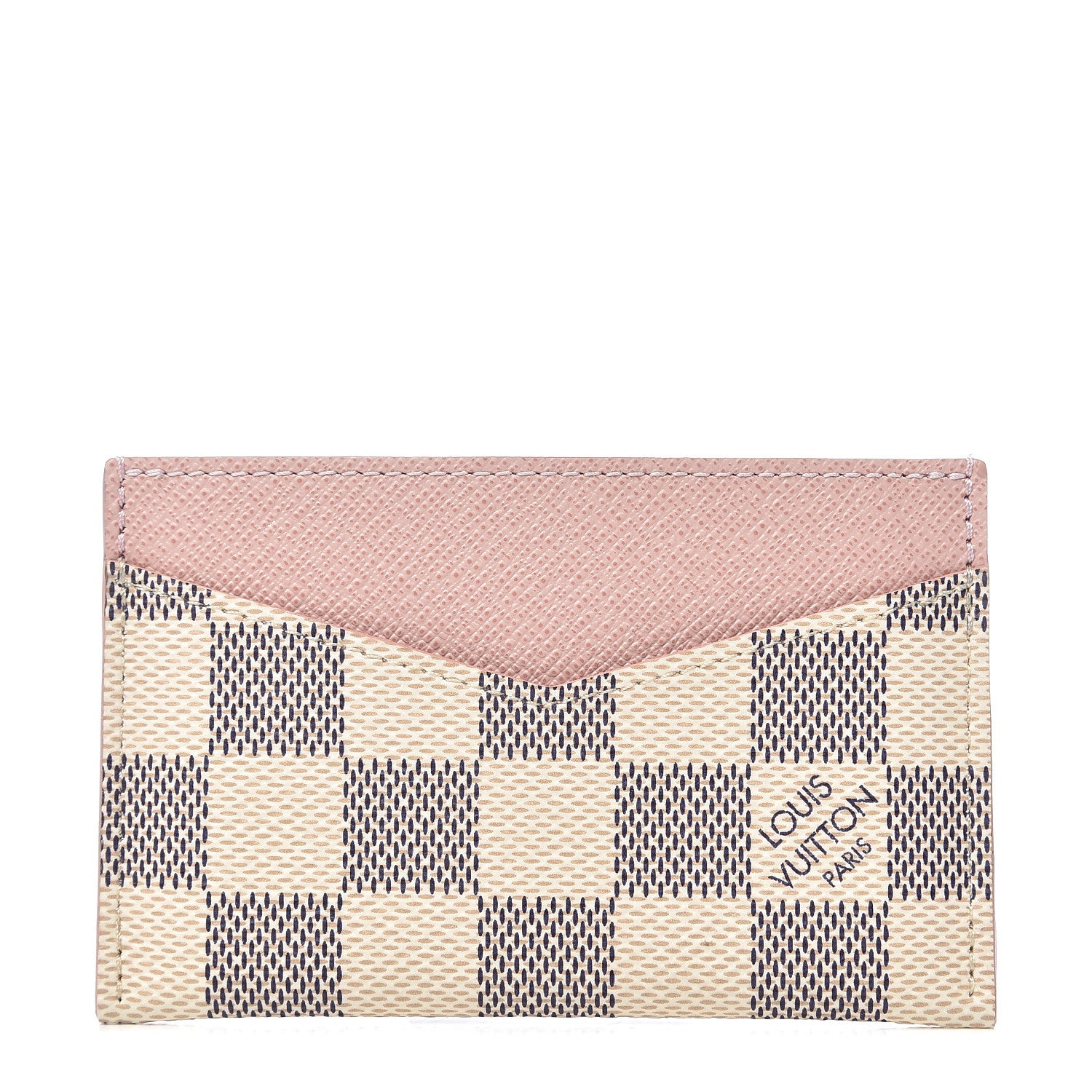 Louis Vuitton Damier Azur Daily Card Holder Rose Ballerine 1 of 8