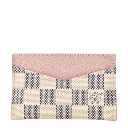 Louis Vuitton Damier Azur Daily Card Holder Rose Ballerine 1 of 8