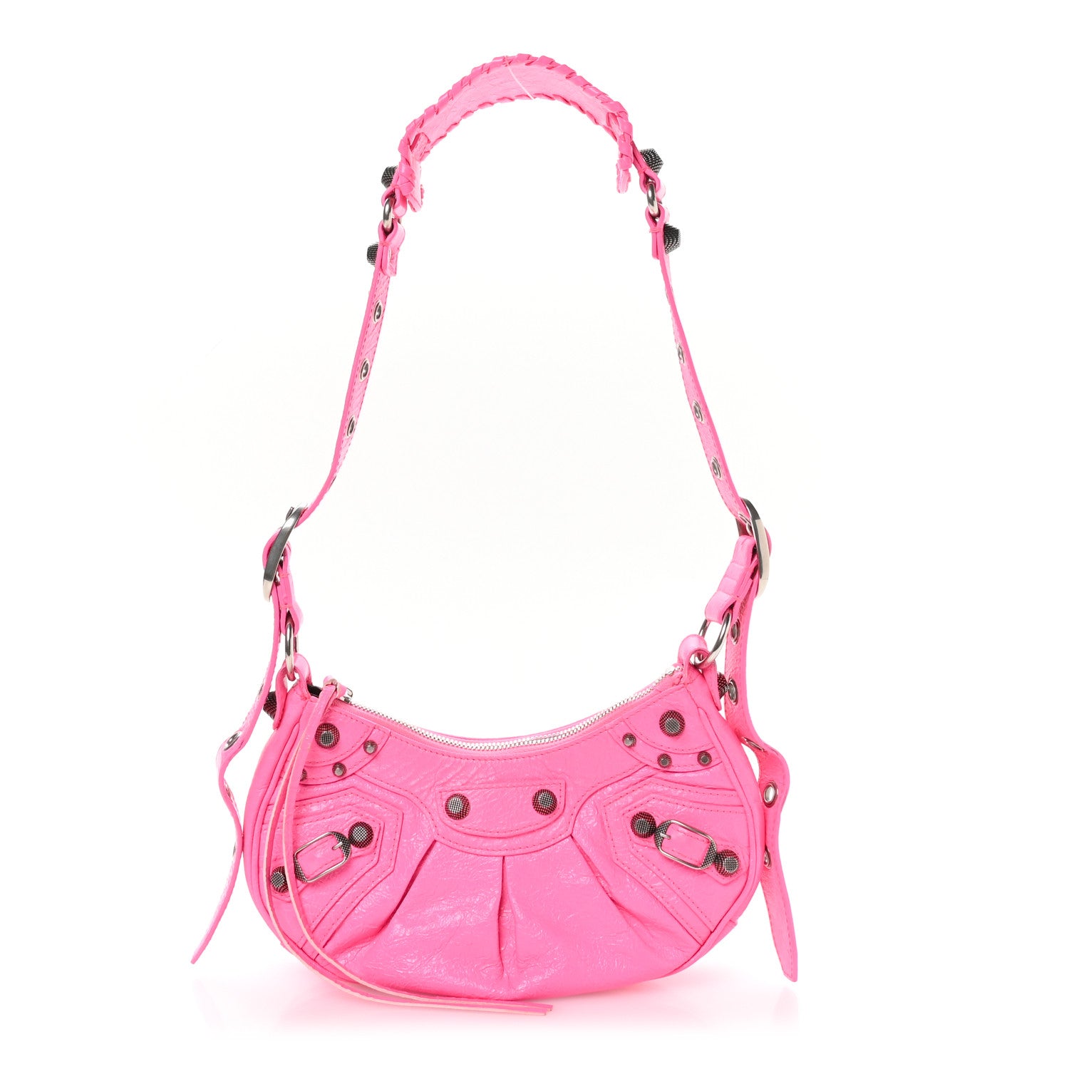 Balenciaga Agneau Arena Le Cagole Shoulder Bag Hot Pink 1 of 11