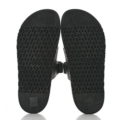Hermes Calfskin Womens Chypre Sandals 39 Black 5 of 8