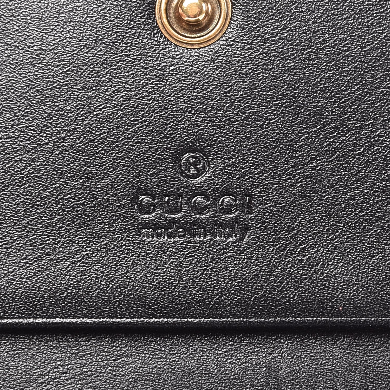 Gucci Calfskin Matelasse GG Marmont Card Case Wallet Black 6 of 10