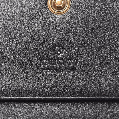 Gucci Calfskin Matelasse GG Marmont Card Case Wallet Black 6 of 10