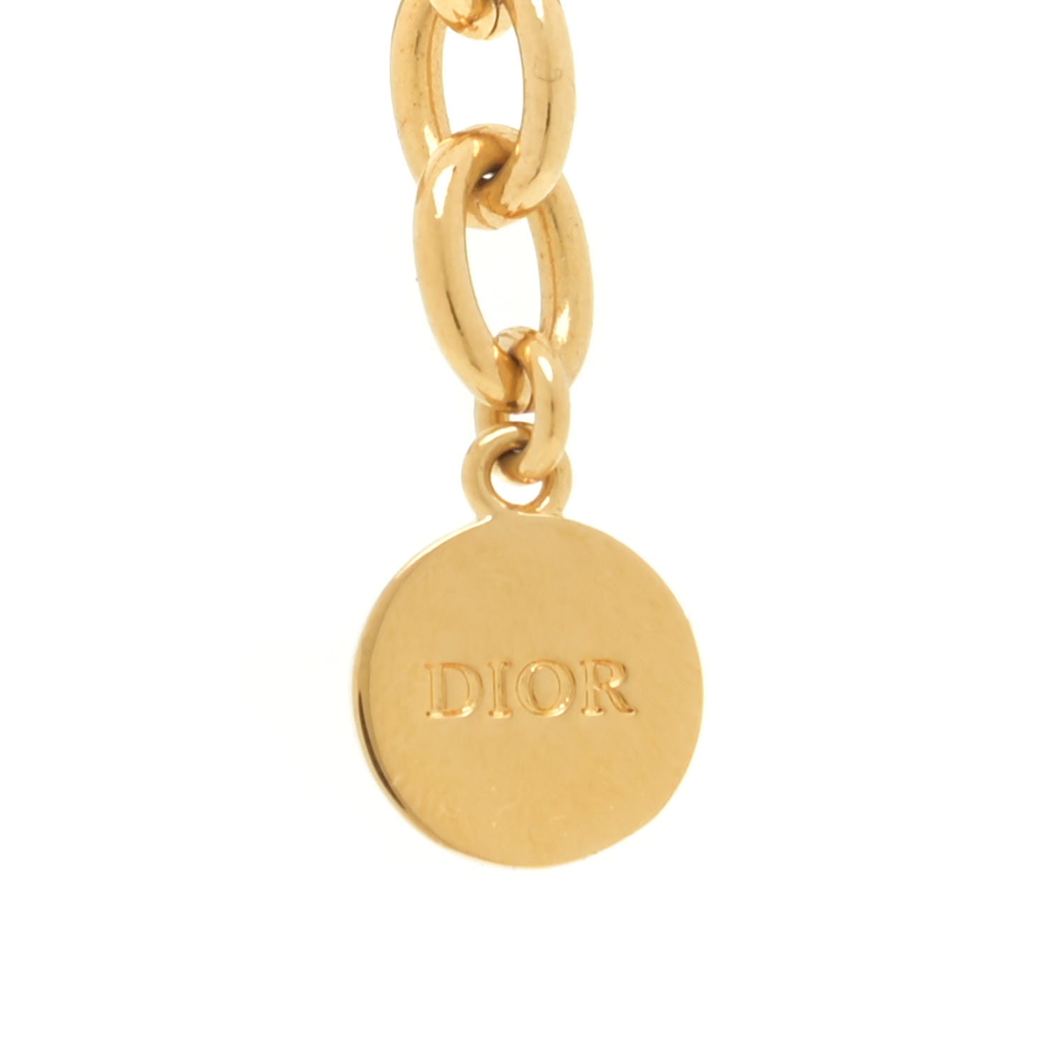 Christian Dior Metal Danseuse Etoile Chain Choker Necklace Gold 6 of 6