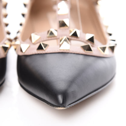 Valentino Garavani Nappa Rockstud Cage Ballerina Flats 35 Black Poudre 15 of 16