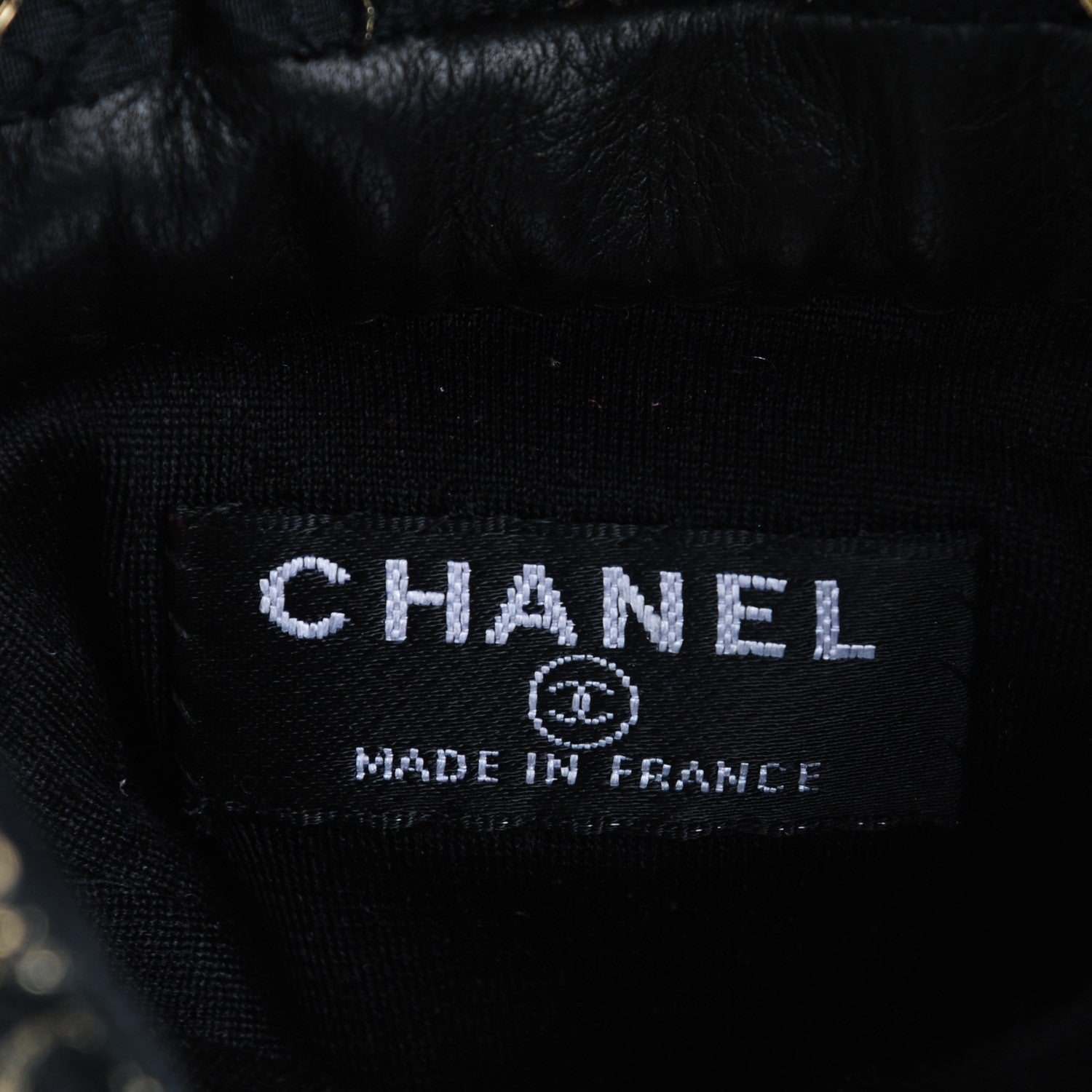Chanel Lambskin Feather Gloves 7 Bordeaux 4 of 6