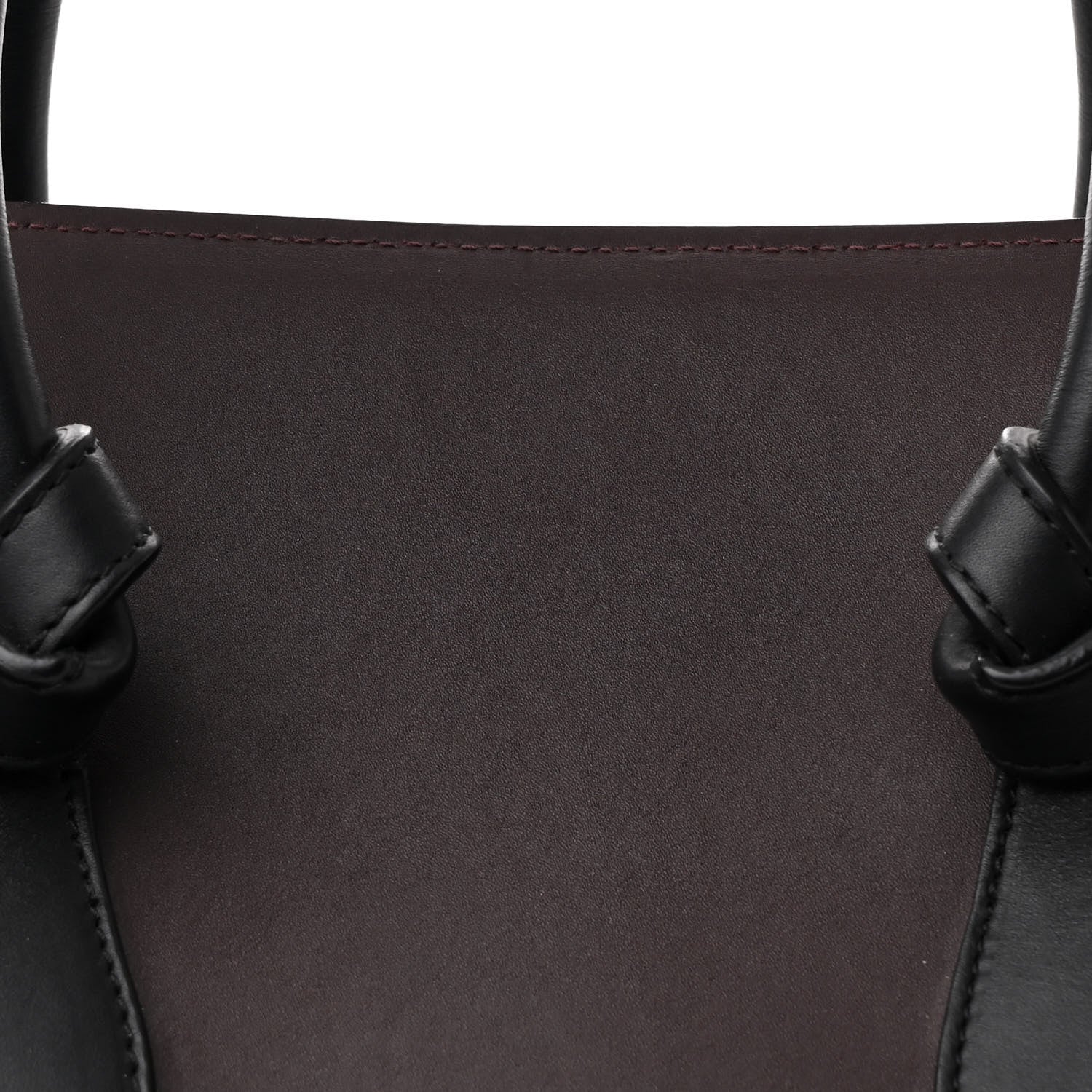 Celine Smooth Calfskin Large Bi-Color Tie Knot Tote Black Burgundy 8 of 11