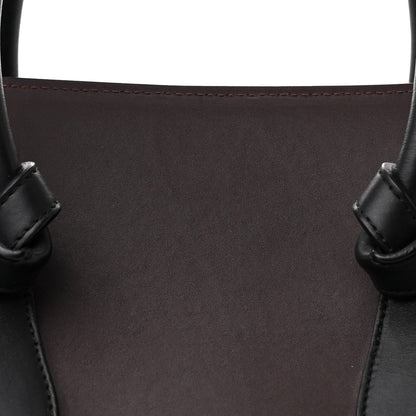Celine Smooth Calfskin Large Bi-Color Tie Knot Tote Black Burgundy 8 of 11