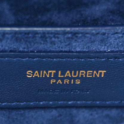 Saint Laurent Calfskin Medium Monogram Sunset Blue Charron 6 of 11