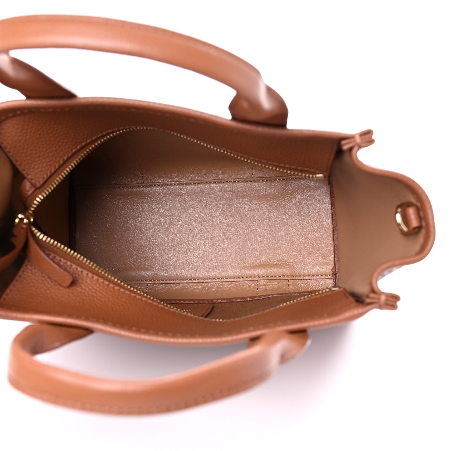 Grained Calfskin Small The Tote Bag Argan Oil