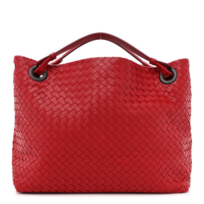 Bottega Veneta Nappa Intrecciato Bella Tote Red 1 of 14