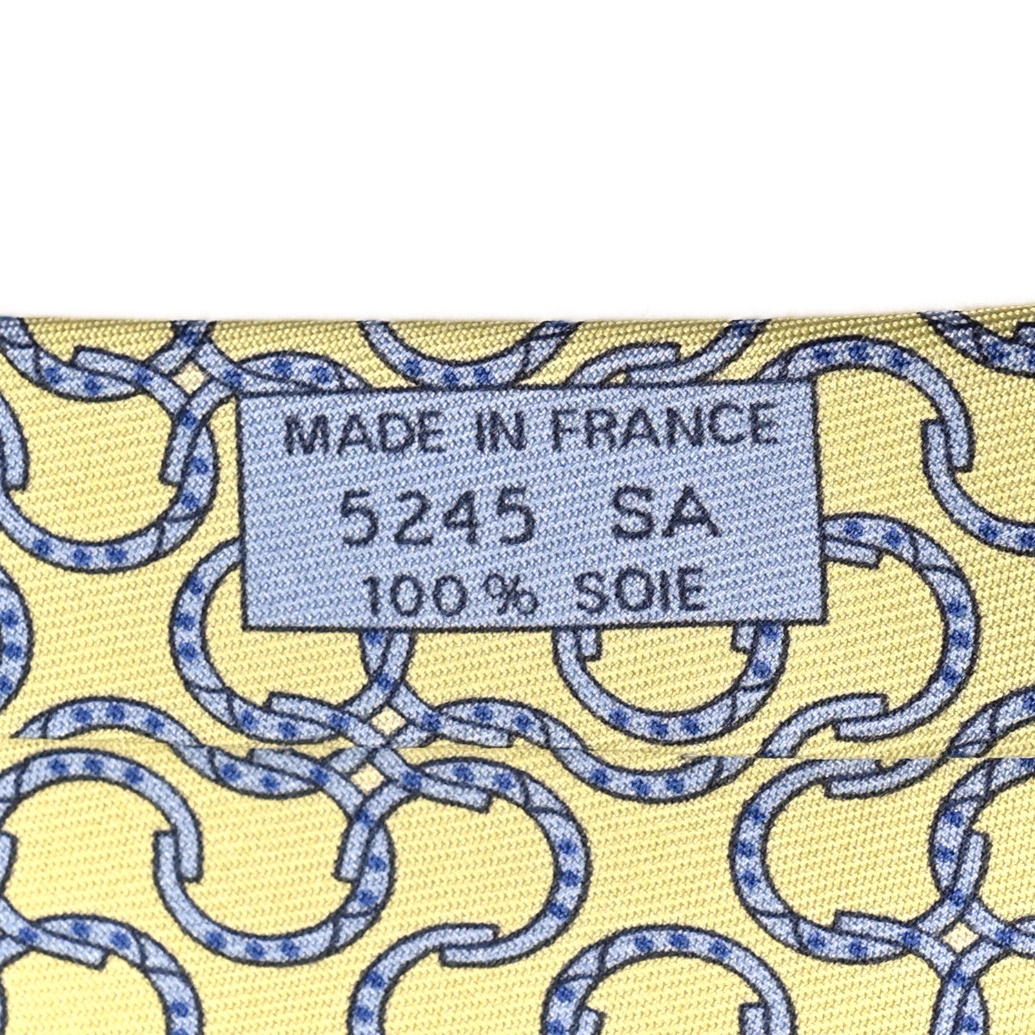 Hermes Printed Silk Mens Neck Tie Light Green 4 of 5