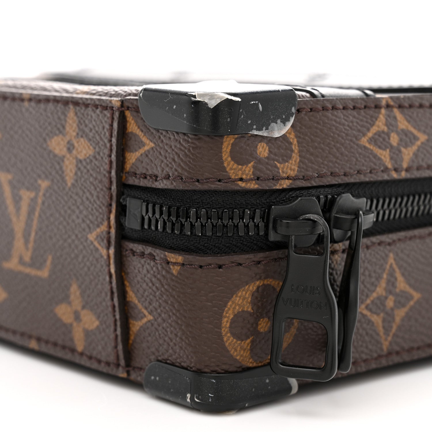 Louis Vuitton Monogram Macassar Handle Soft Trunk Black 9 of 10