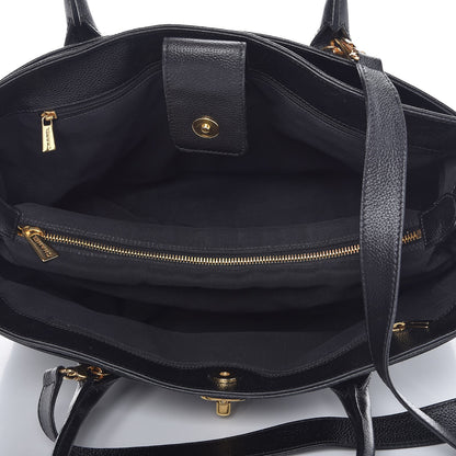 Chanel Calfskin Cerf Executive Shopper Tote Black 9 of 13