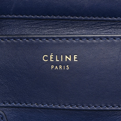 Celine Drummed Calfskin Mini Luggage Ink 6 of 11