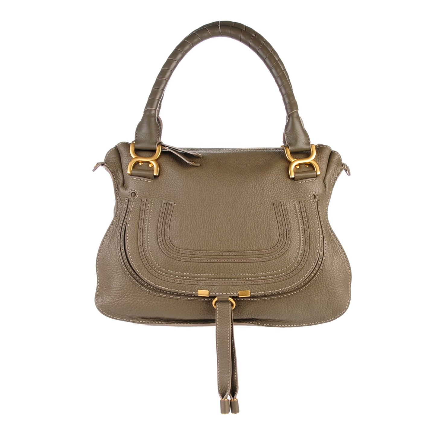 Calfskin Medium Marcie Satchel Baobab Green