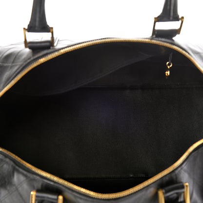 Chanel Calfskin Stitched Duffel Bag Black 7 of 10
