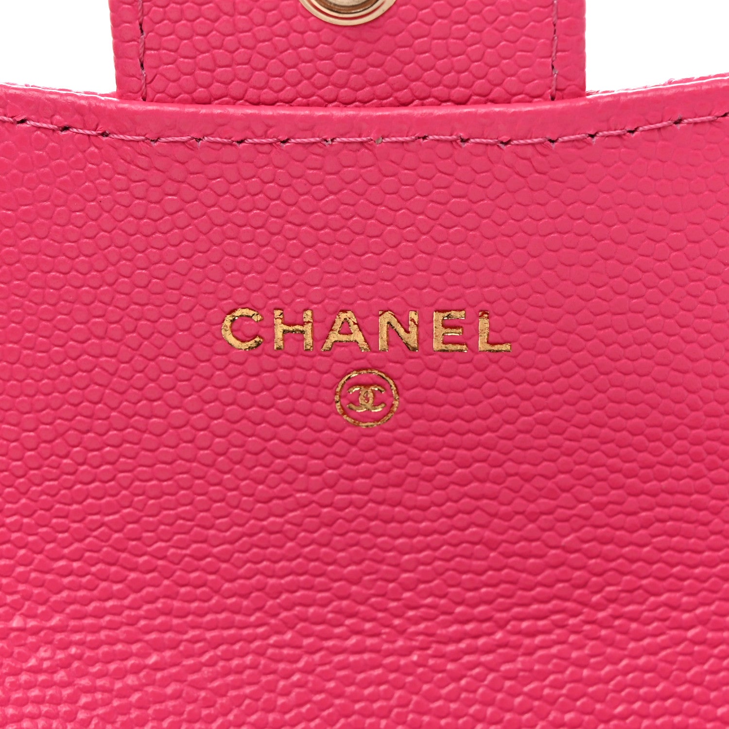 Chanel Caviar Quilted Flap Card Holder Wallet Pink 7 of 8