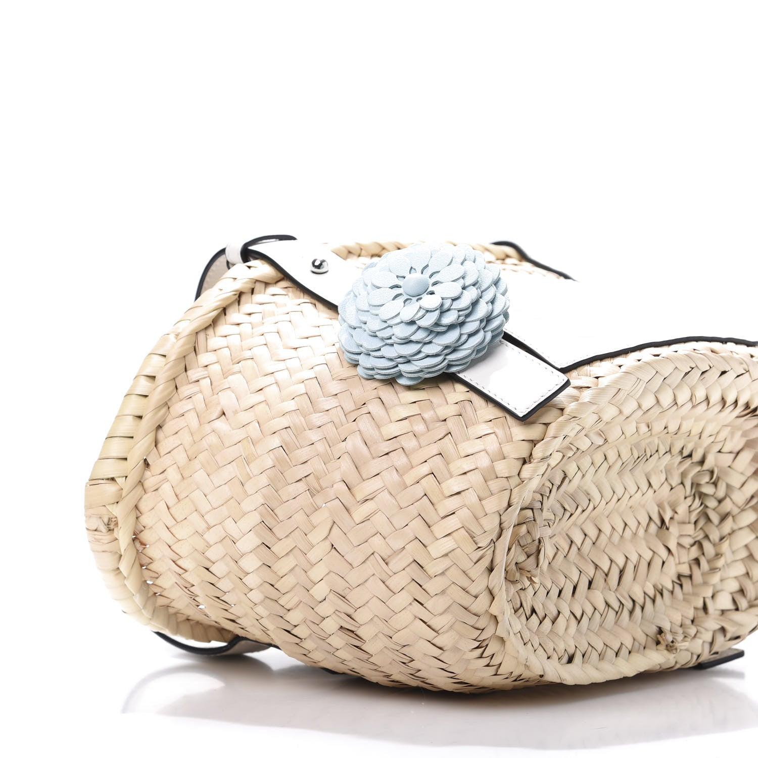 Loewe Raffia Small Basket Tote Bag Natural White 9 of 11