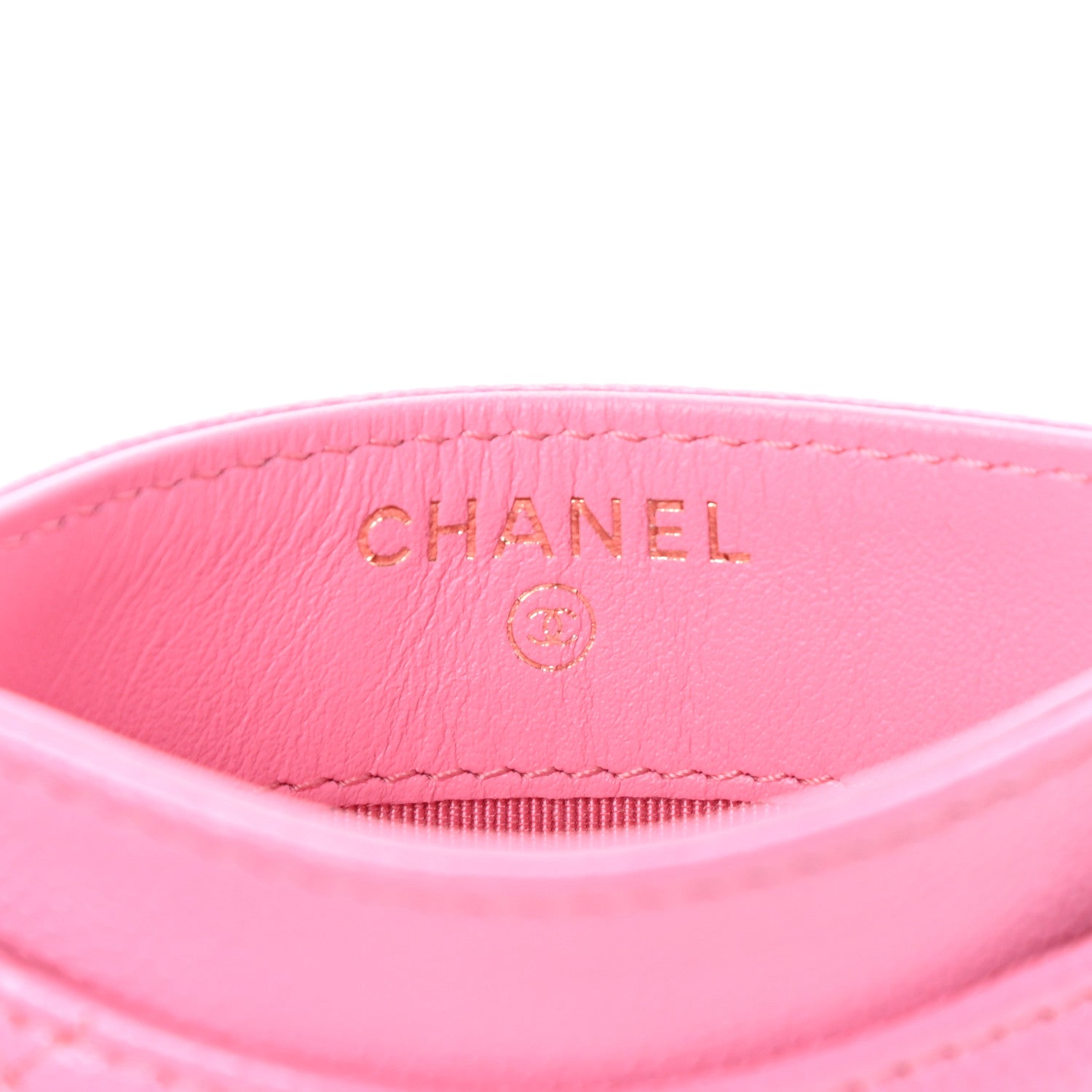 Chanel Caviar Quilted Card Holder Pink 7 of 8