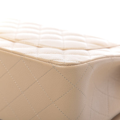 Chanel Caviar Quilted Jumbo Double Flap Beige Clair 12 of 18