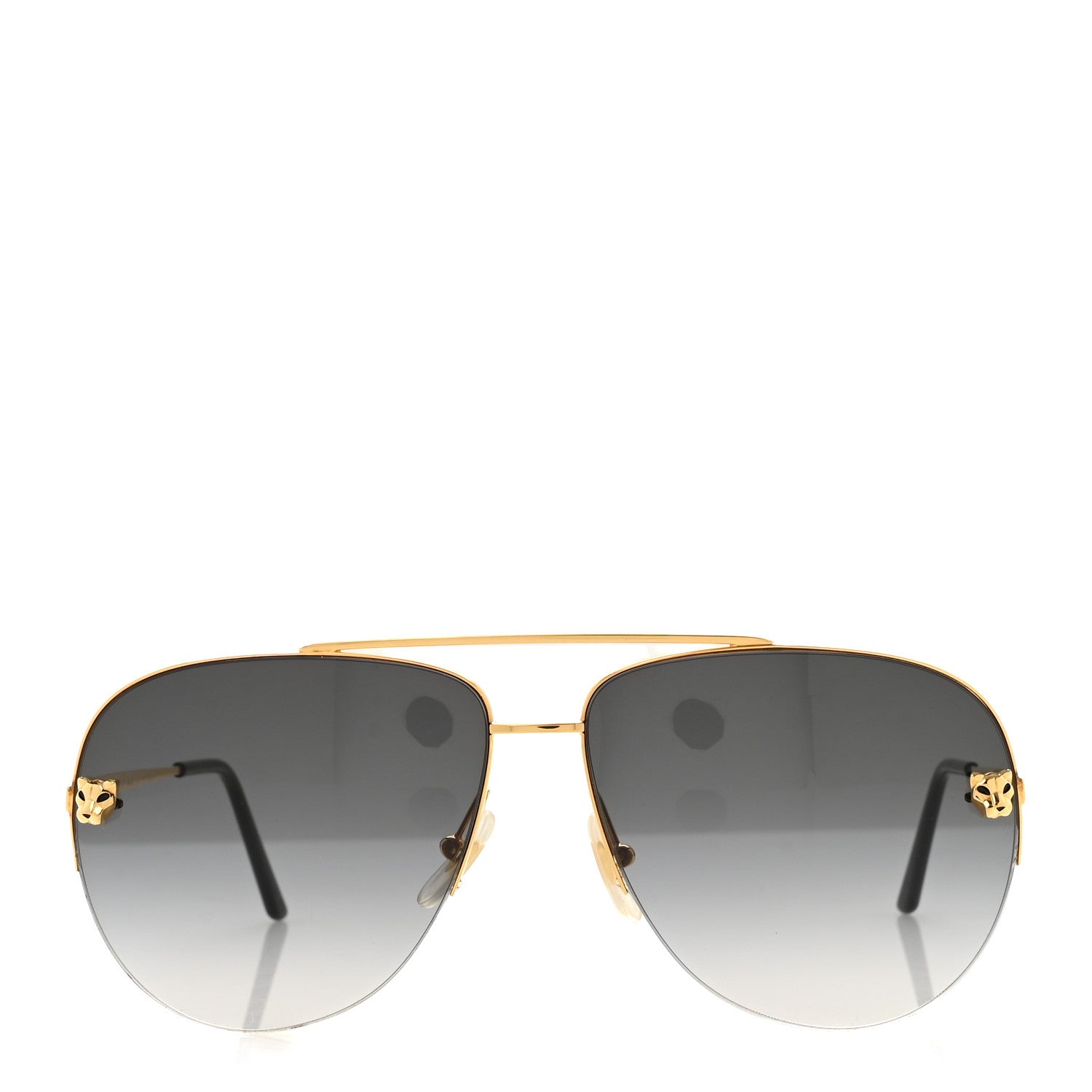 Cartier Panthere De Cartier Aviator Sunglasses CT0065S Gold 2 of 7