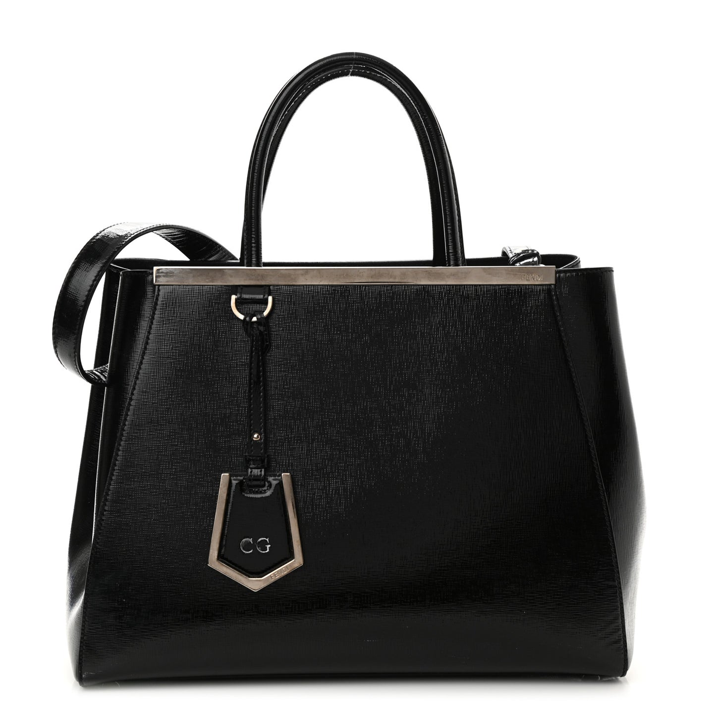 Patent Vitello Elite Regular 2Jours Tote Black