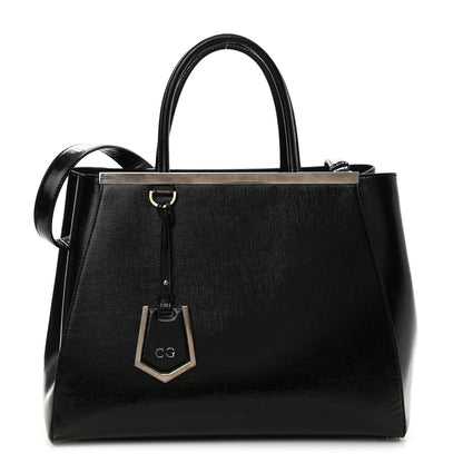 Fendi Patent Vitello Elite Regular 2Jours Tote Black 1 of 10