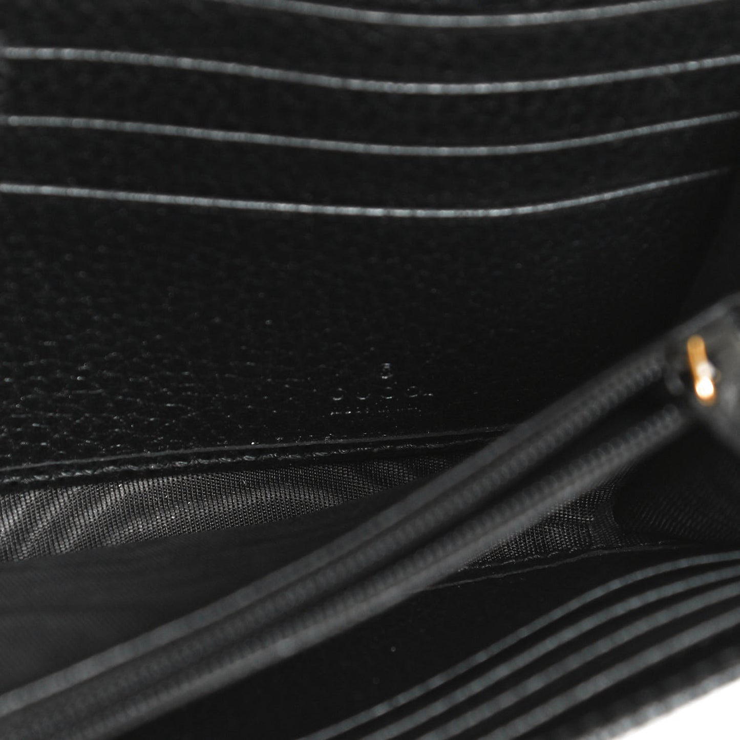 Calfskin Petite GG Marmont Wallet Chain Bag Black