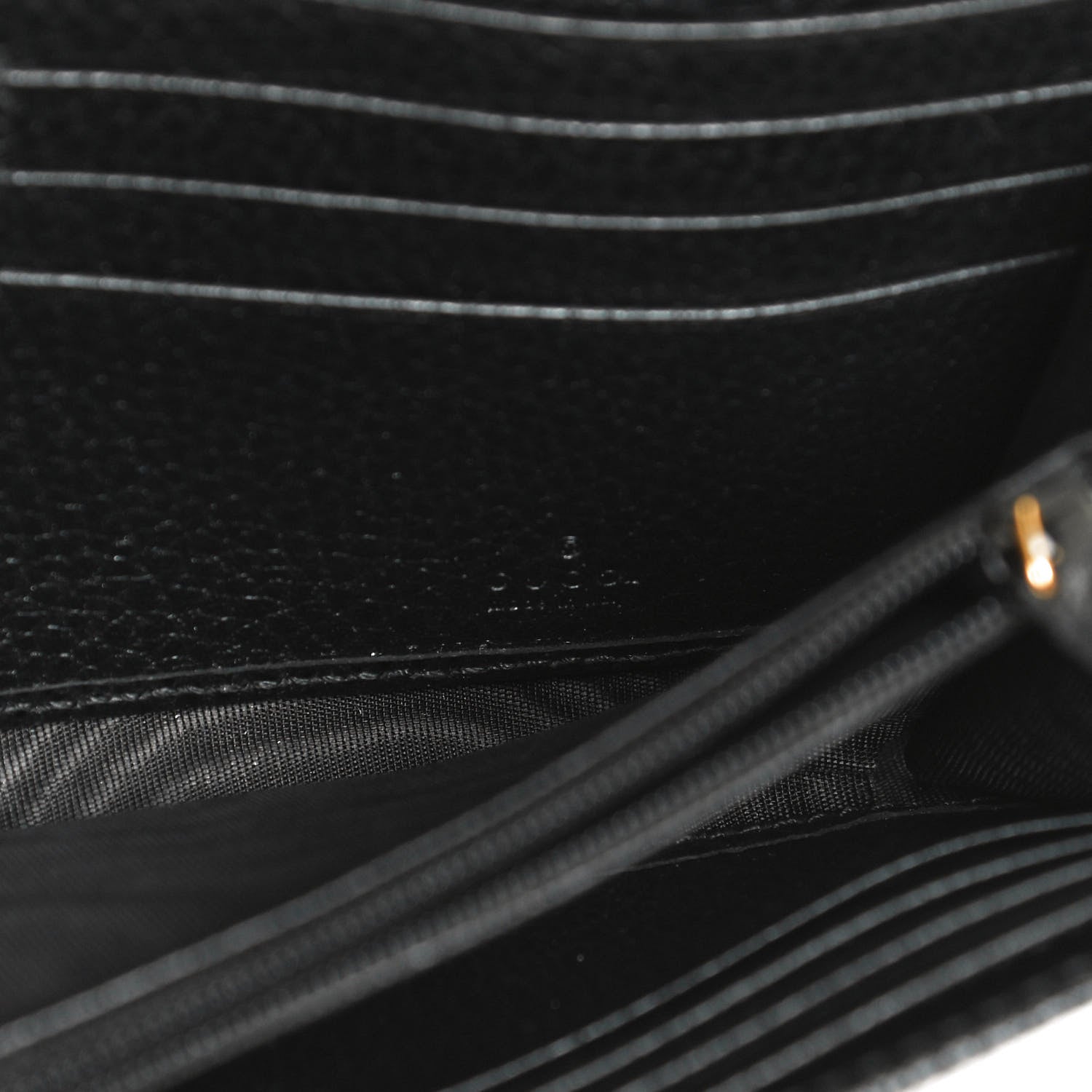 Gucci Calfskin Petite GG Marmont Wallet Chain Bag Black 6 of 12