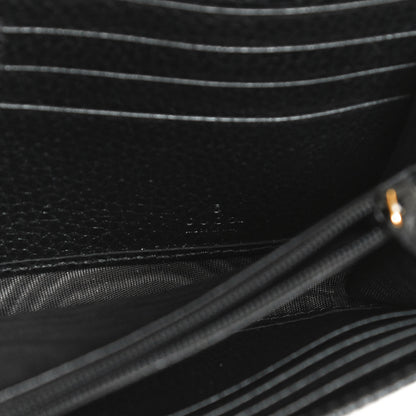 Gucci Calfskin Petite GG Marmont Wallet Chain Bag Black 6 of 12