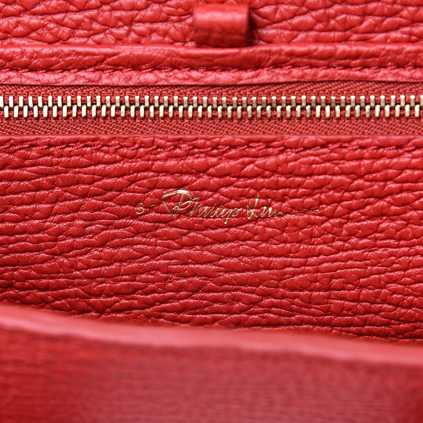 3.1 Textured Calfskin Mini Pashli Satchel Red