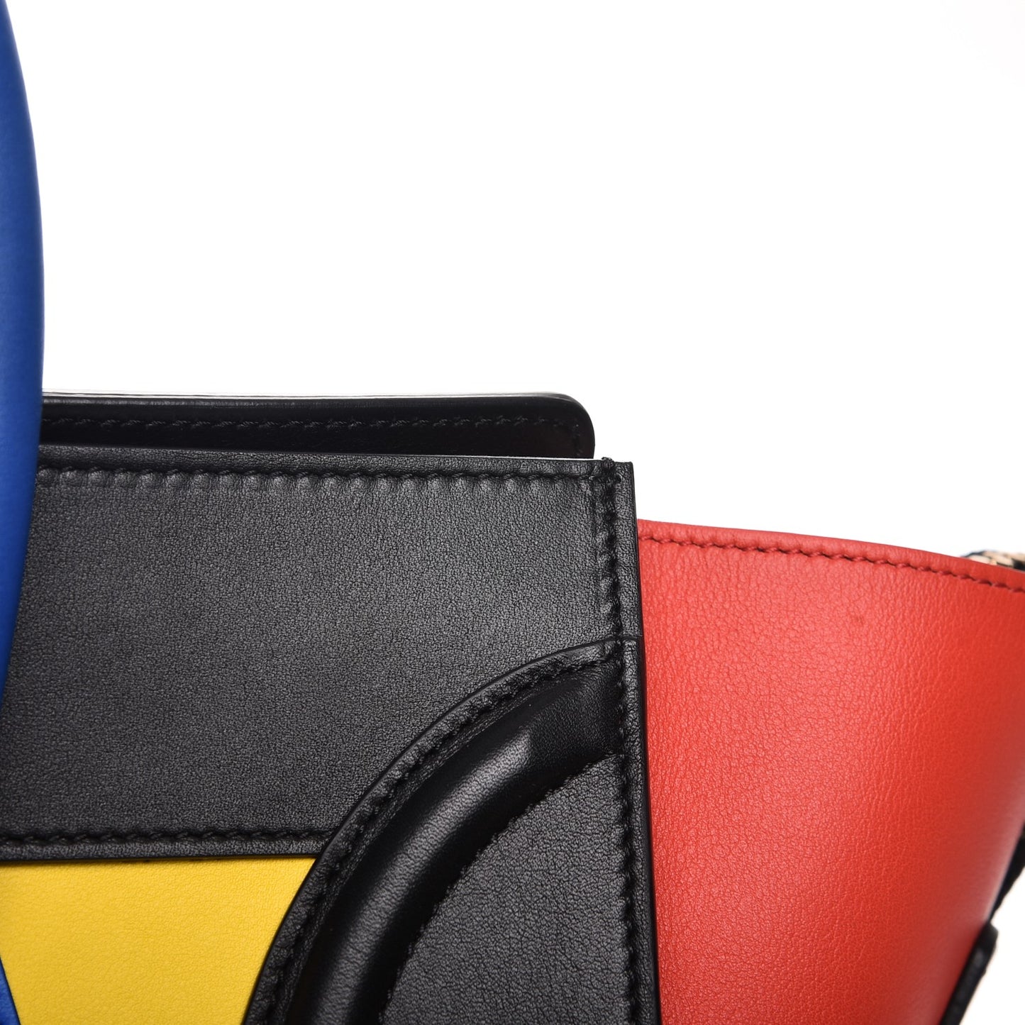 Smooth Calfskin Mini Tri-Color Luggage Sunflower