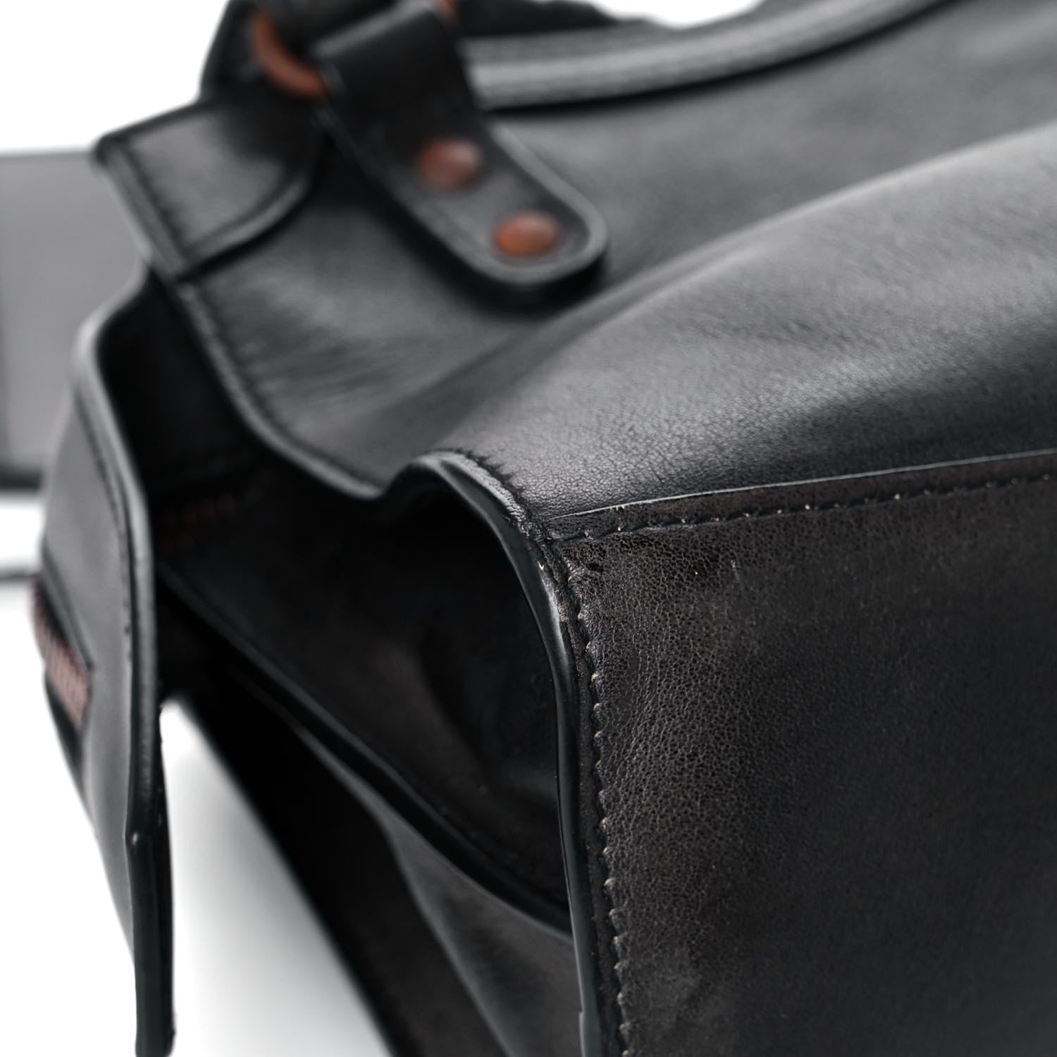 Balenciaga Used Calfskin Rust Hardware Mini Neo Classic City Black 12 of 15