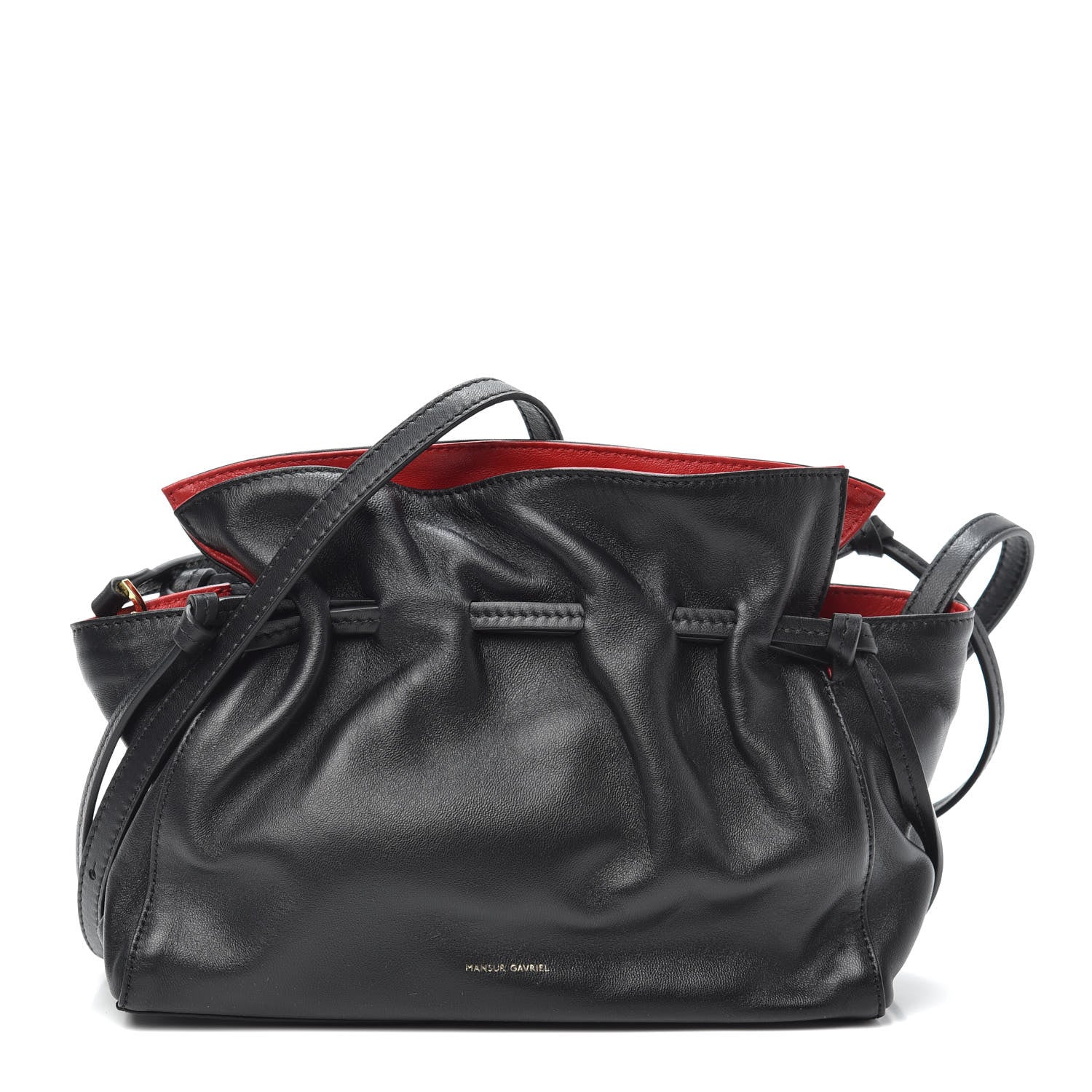 Mansur Gavriel Lambskin Mini Protea Bag Black Flamma 1 of 10