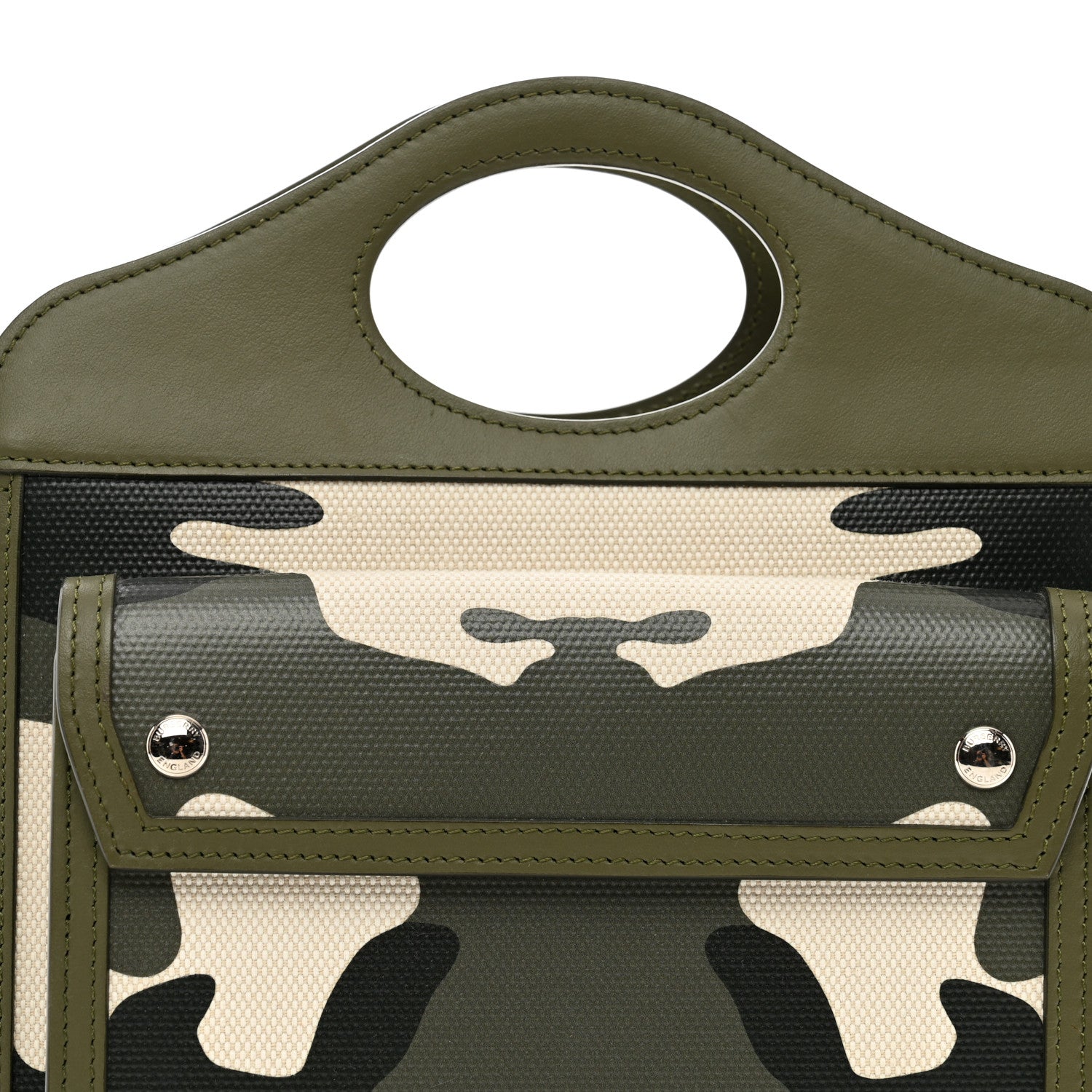 Burberry Calfskin Camouflage Mini Pocket Bag Green 5 of 9