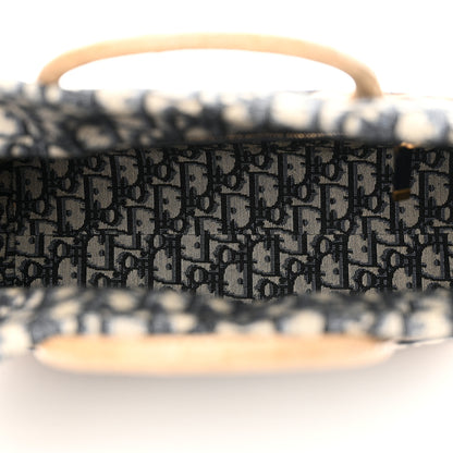 Christian Dior Wicker Oblique Basket Bag Blue 5 of 11