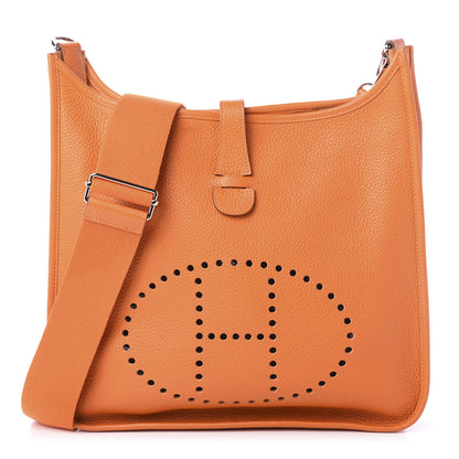 Hermes Taurillon Clemence Evelyne III GM Orange 1 of 9