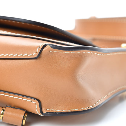 Chloe Shiny Calfskin Small Marcie Saddle Shoulder Bag Autumnal Brown 9 of 12