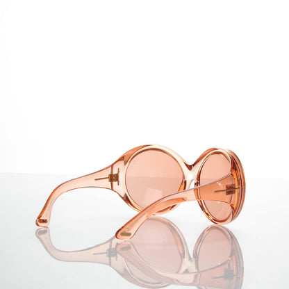 Tom Ford Ali Oversized Round Sunglasses TF0221 Peach Pink 4 of 8