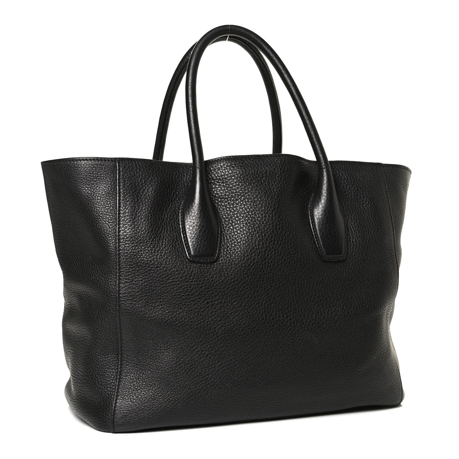 Prada Vitello Daino Tote Black 2 of 8