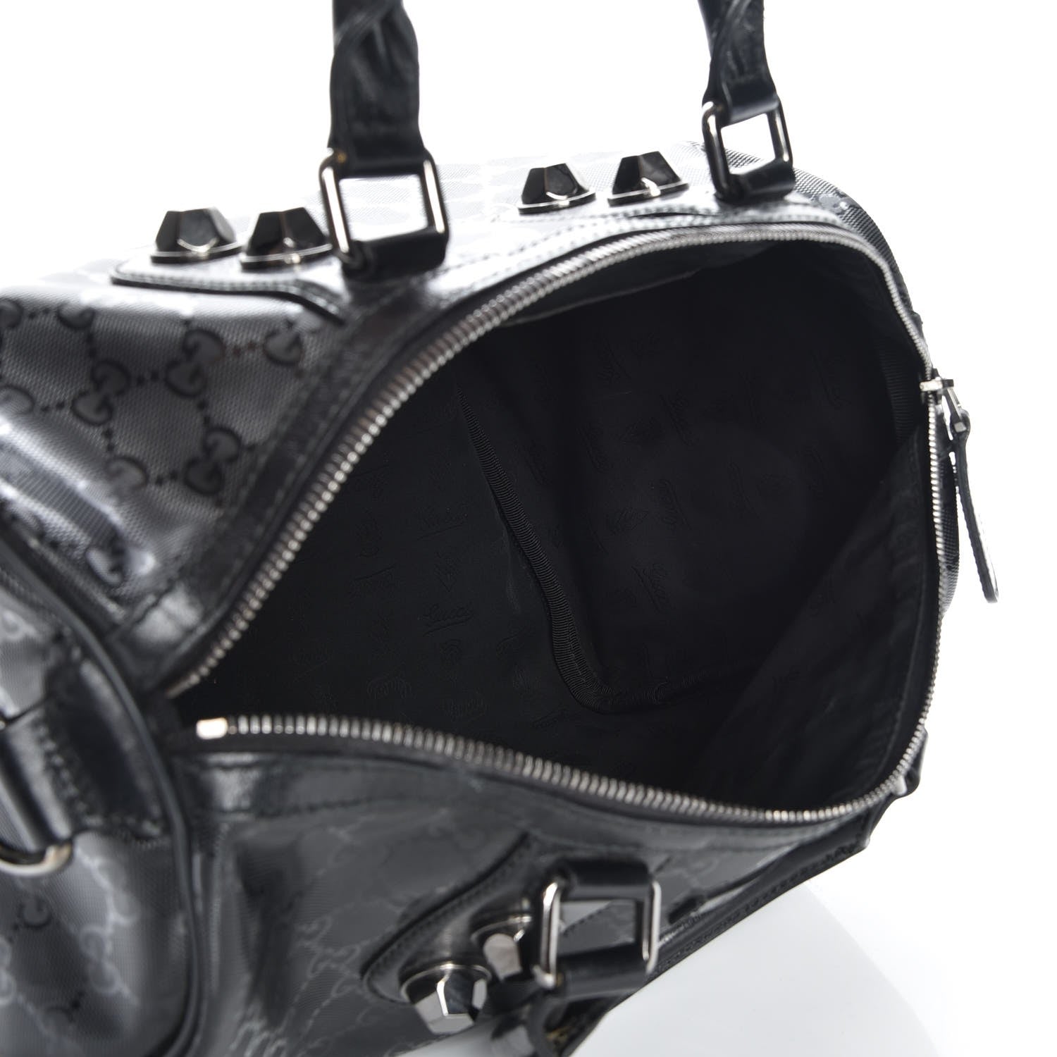 Gucci Imprime Monogram Medium Joy Stud Boston Black 5 of 9
