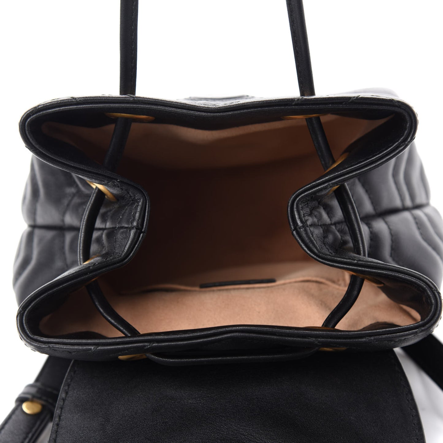 Calfskin Matelasse GG Marmont Flap Backpack Black