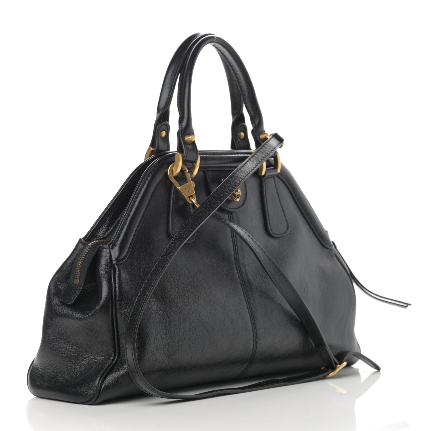 Gucci Calfskin Medium Re(Belle) Top Handle Bag Black 3 of 12