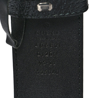 Gucci Textured Dollar Calfskin Nickel Double G 40mm Belt 95 38 Black 3 of 5