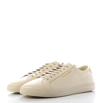 Saint Laurent Calfskin Andy Low Top Sneakers 40 Dark Coquille 3 of 11